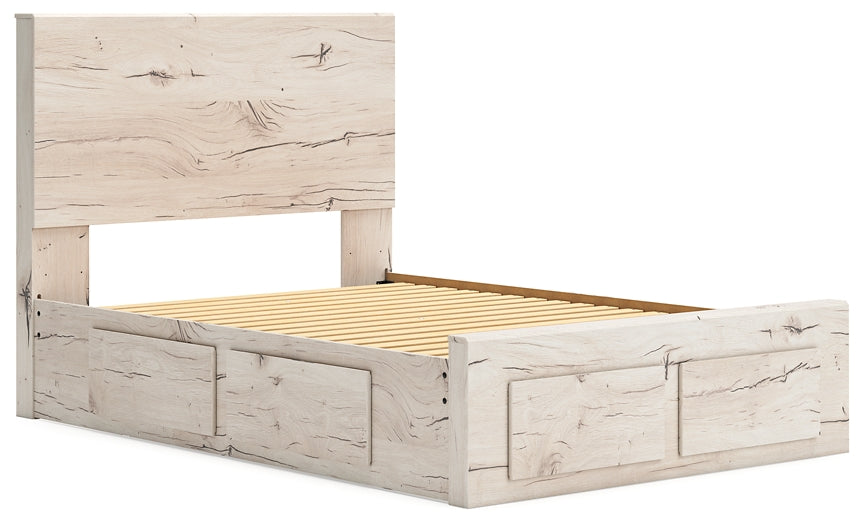 Lawroy Full Panel Storage Bed with Mirrored Dresser and Chest