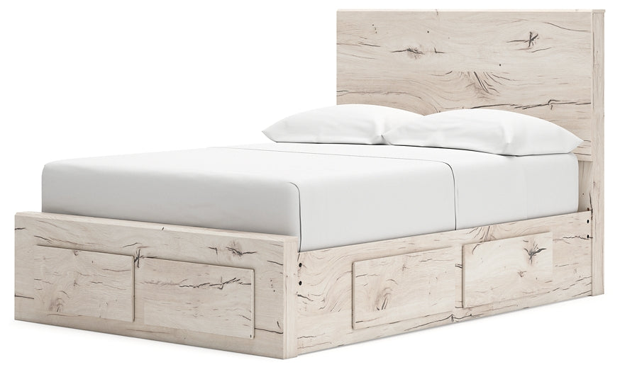 Lawroy Full Panel Storage Bed with Mirrored Dresser, Chest and Nightstand