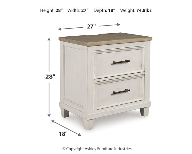 Shaybrock Queen Panel Bed with Mirrored Dresser, Chest and Nightstand