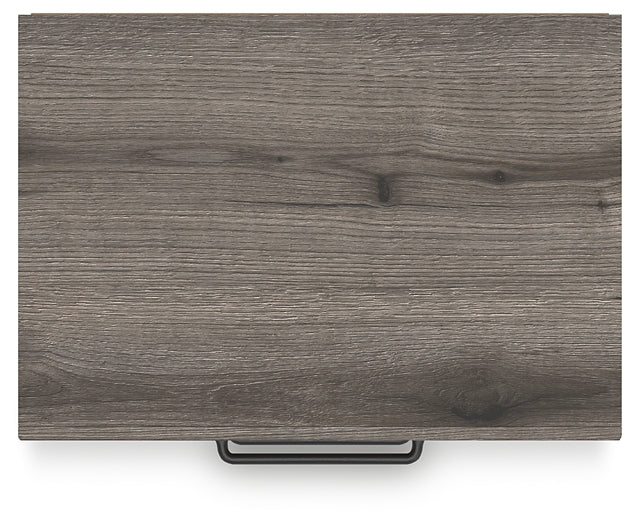 Graystorm Full Panel Bed with Storage with Mirrored Dresser and Nightstand