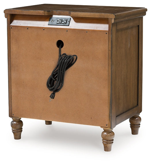 Sturlayne California King Upholstered Panel Bed with Mirrored Dresser and Nightstand