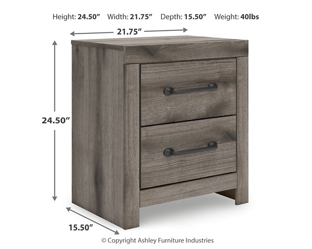 Graystorm Twin Panel Storage Bed with Mirrored Dresser, Chest and Nightstand