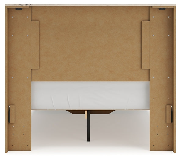 Lawroy Full Panel Storage Bed with Mirrored Dresser, Chest and Nightstand