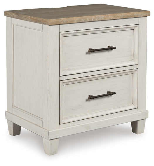 Shaybrock Queen Panel Bed with Mirrored Dresser and Nightstand