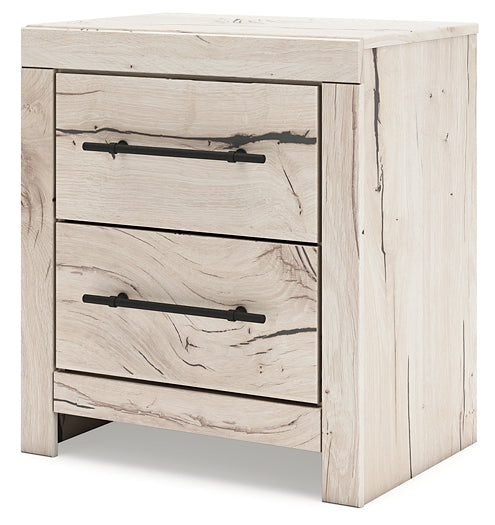 Lawroy King Panel Bed with Mirrored Dresser, Chest and Nightstand