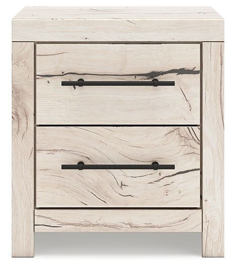 Lawroy King Panel Bed with Mirrored Dresser, Chest and Nightstand