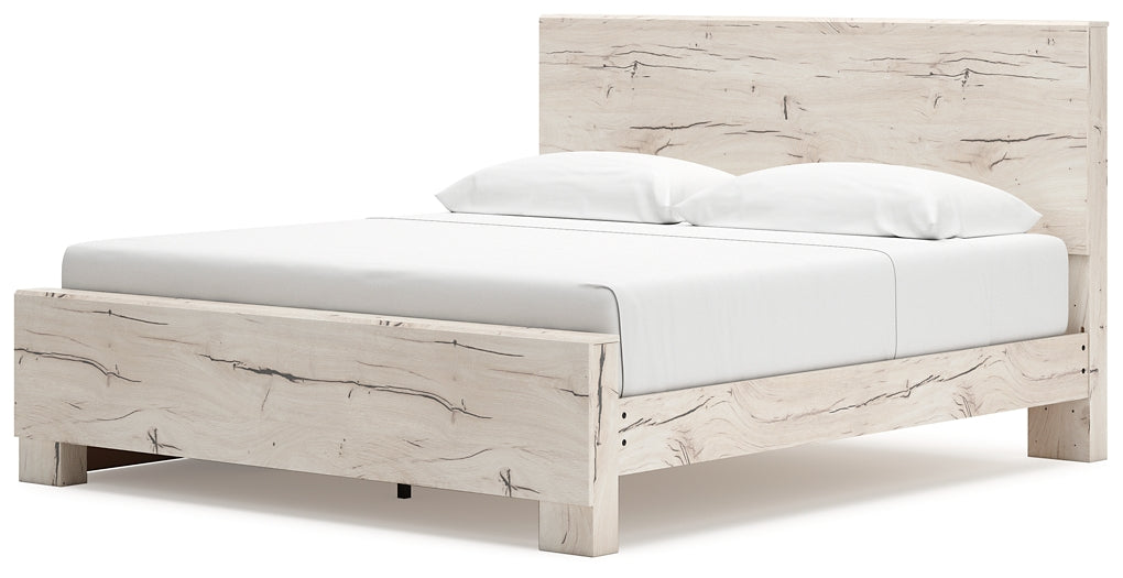 Lawroy King Panel Bed with Mirrored Dresser and Chest
