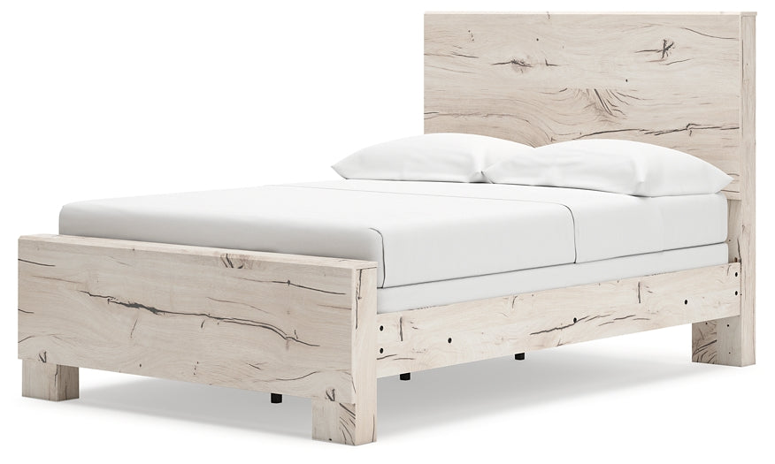 Lawroy Full Panel Bed with Mirrored Dresser, Chest and Nightstand