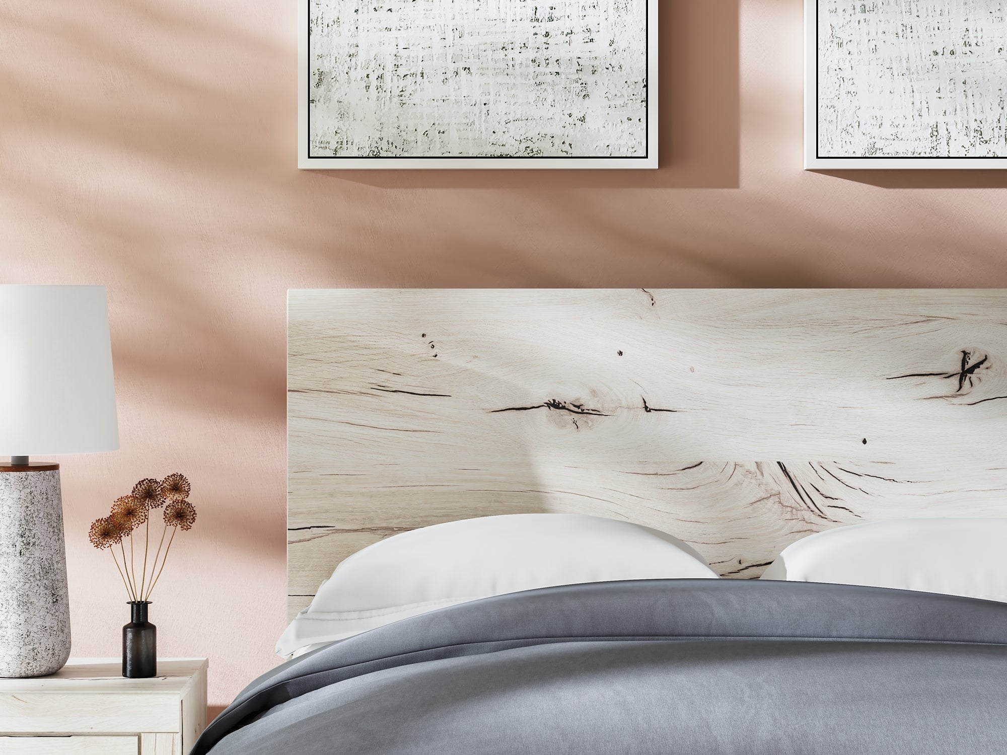 Lawroy Full Panel Bed with Mirrored Dresser, Chest and Nightstand