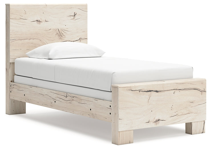 Lawroy Twin Panel Bed with Storage with Mirrored Dresser and Chest