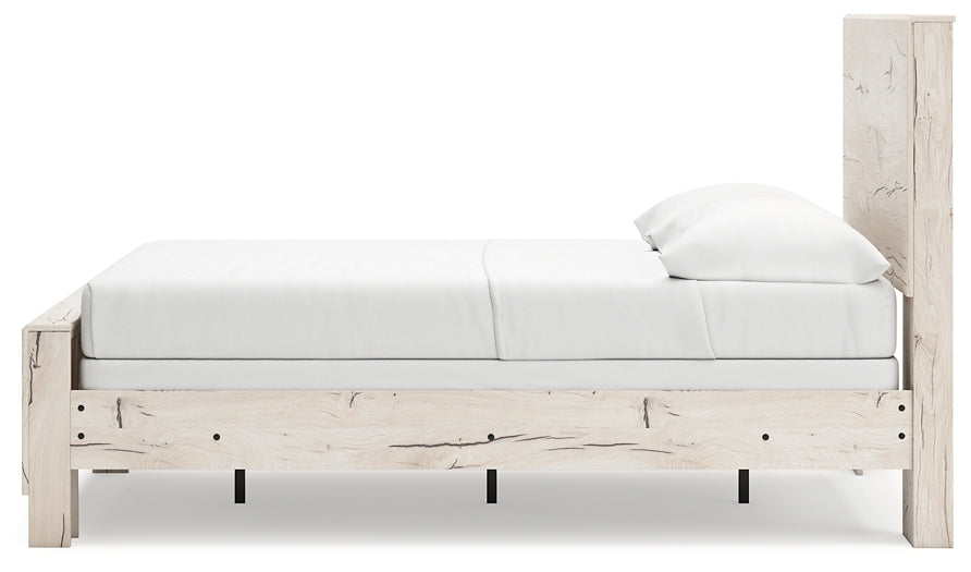Lawroy Full Panel Bed with Mirrored Dresser and Chest