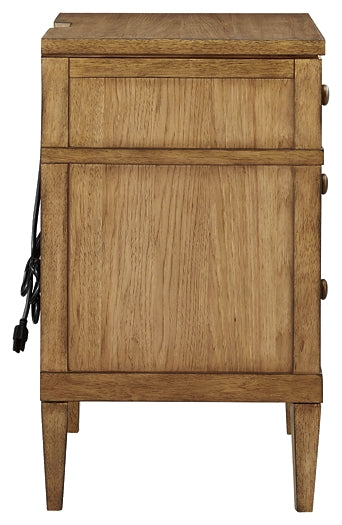 Sharlance King Upholstered Panel Bed with Mirrored Dresser and Nightstand