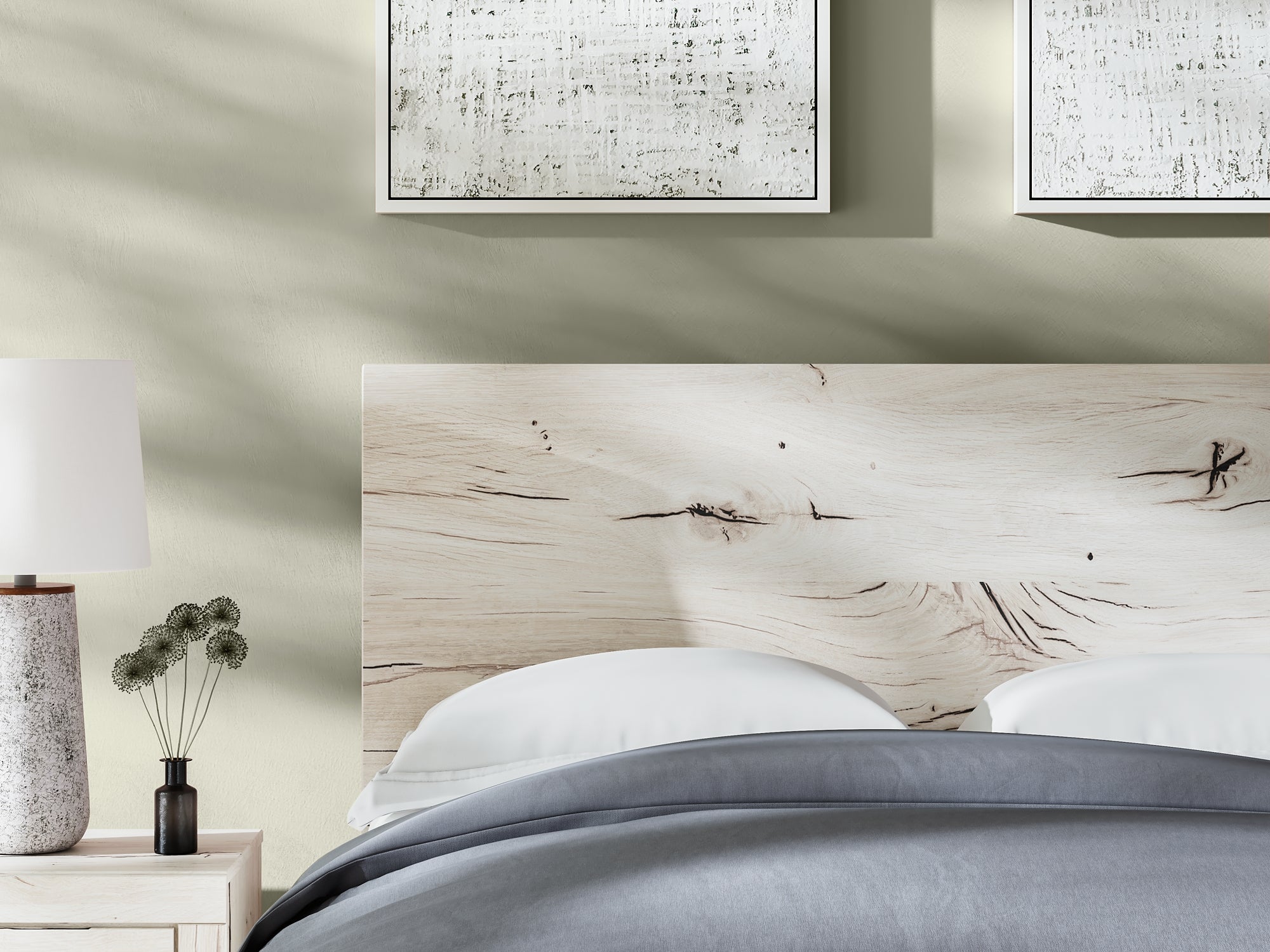 Lawroy Queen Panel Headboard with Mirrored Dresser and Nightstand