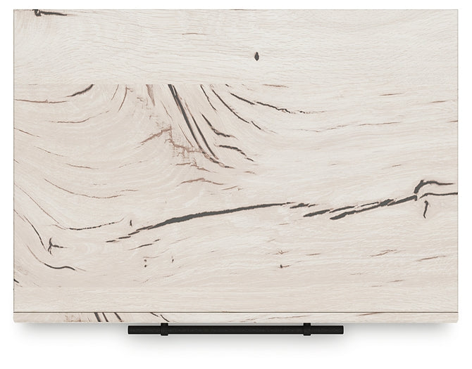 Lawroy King Panel Headboard with Mirrored Dresser, Chest and Nightstand