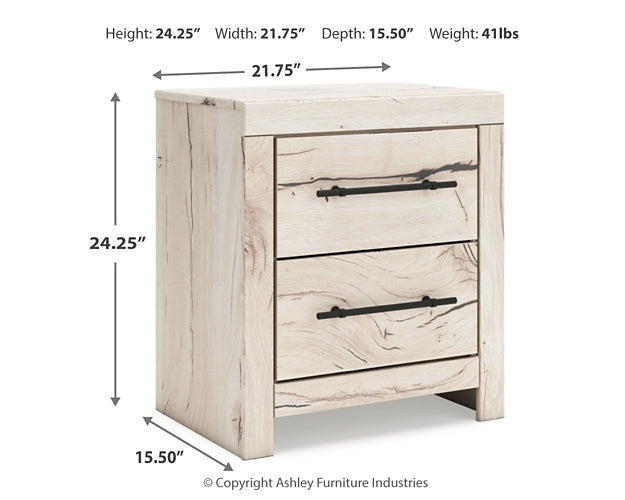 Lawroy King Panel Headboard with Mirrored Dresser, Chest and Nightstand