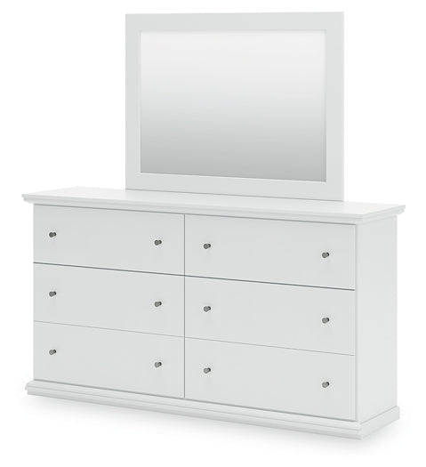 Bostwick Shoals Queen Panel Bed with Mirrored Dresser, Chest and Nightstand