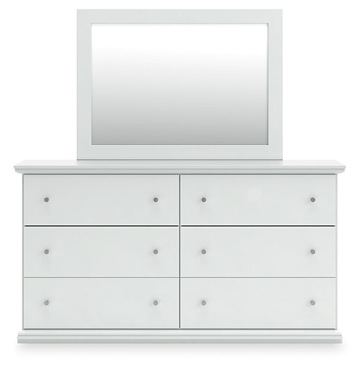 Bostwick Shoals King Panel Bed with Mirrored Dresser and Chest