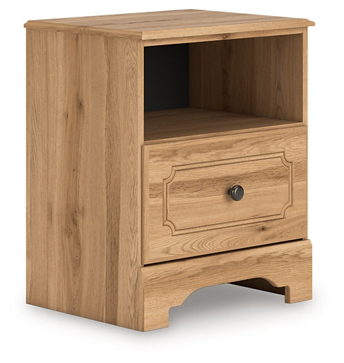 Aleaport Full Panel Bed with Mirrored Dresser and Nightstand