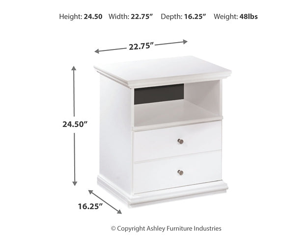 Bostwick Shoals Twin Panel Bed with Mirrored Dresser and Nightstand