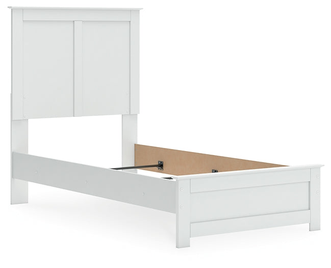 Bostwick Shoals Twin Panel Bed with Mirrored Dresser and Chest