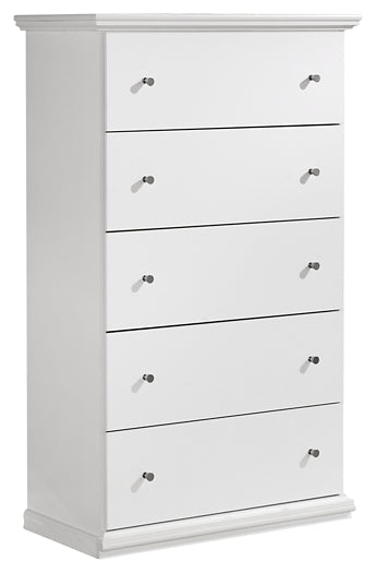 Bostwick Shoals Twin Panel Bed with Mirrored Dresser and Chest