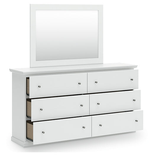 Bostwick Shoals Full Panel Bed with Mirrored Dresser and Nightstand