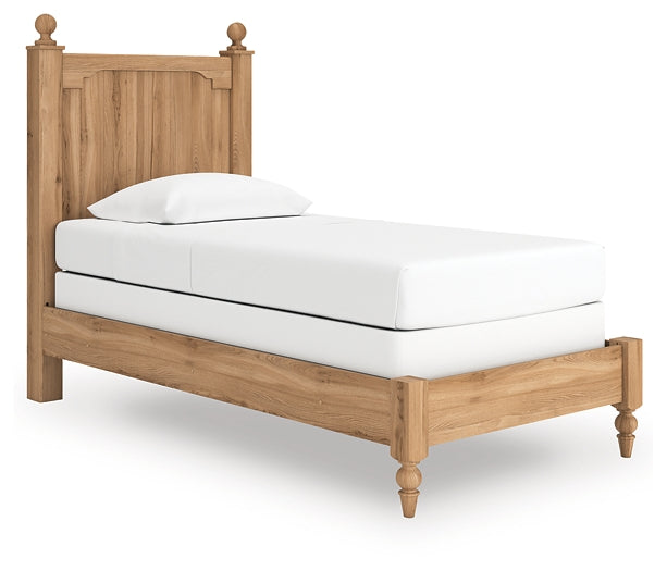 Aleaport Twin Panel Bed with Mirrored Dresser