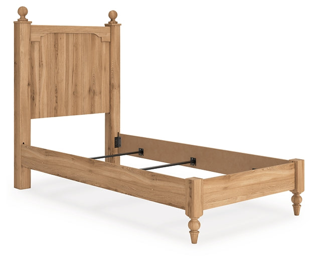 Aleaport Twin Panel Bed with Mirrored Dresser