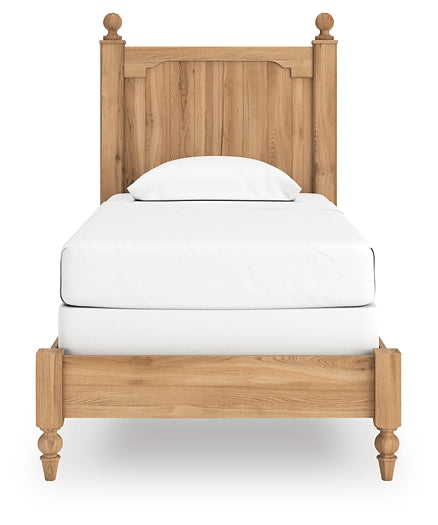 Aleaport Twin Panel Bed with Mirrored Dresser and Nightstand