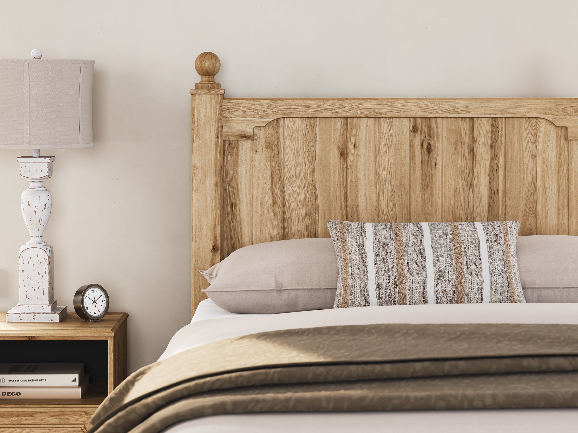 Aleaport Full Panel Bed with Mirrored Dresser