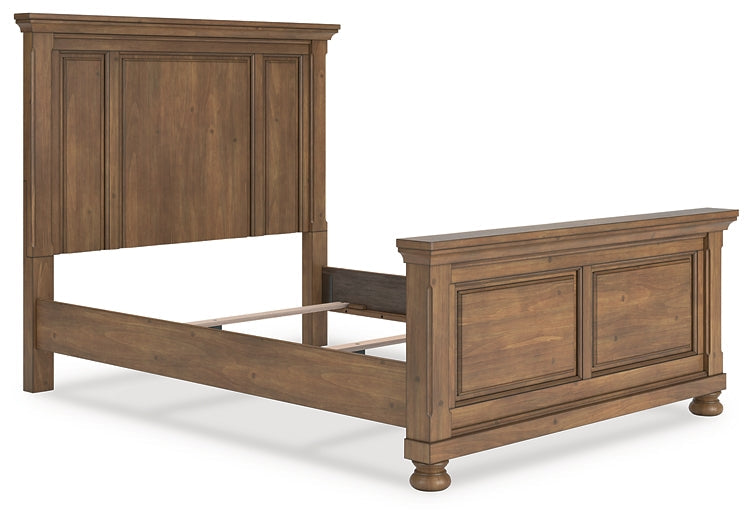 Feddinger Queen Panel Bed with Mirrored Dresser and Chest