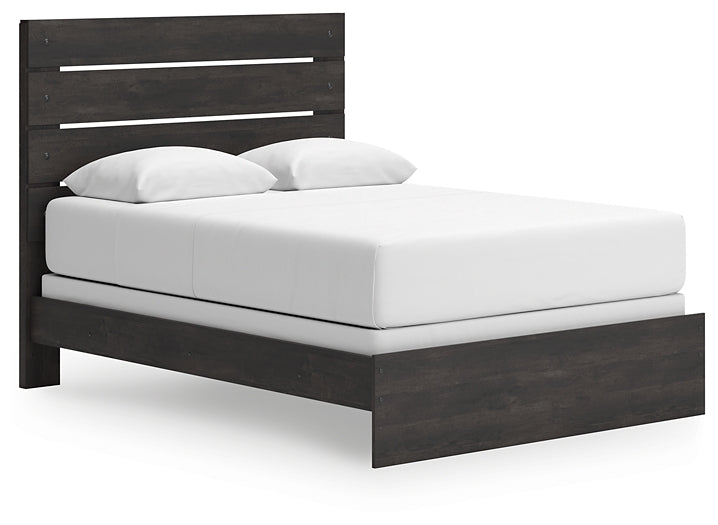Hollivern Queen Panel Bed with Mirrored Dresser and Nightstand