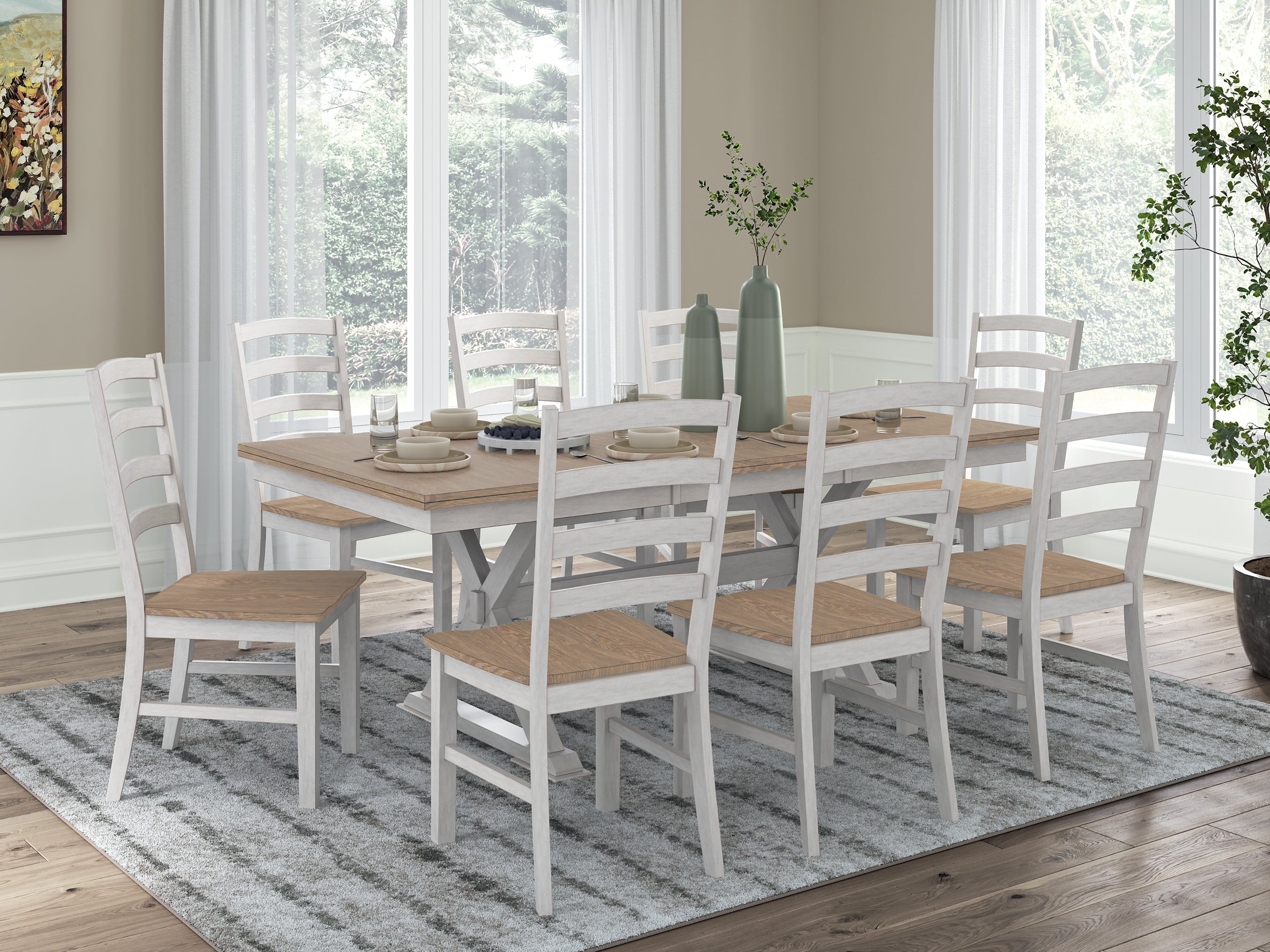 Purlaney 9-Pc Dining Set