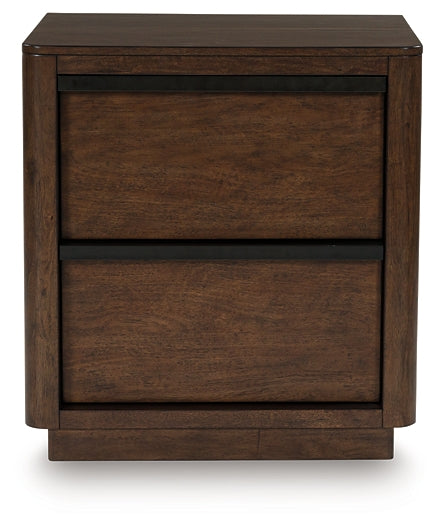 Dilenno King Canopy Bed with Mirrored Dresser, Chest and Nightstand