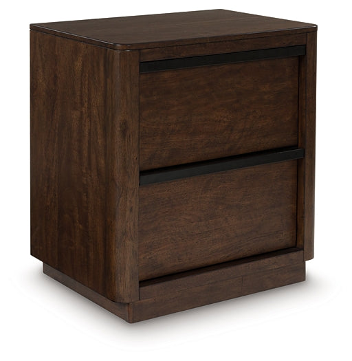 Dilenno King Canopy Bed with Mirrored Dresser, Chest and Nightstand