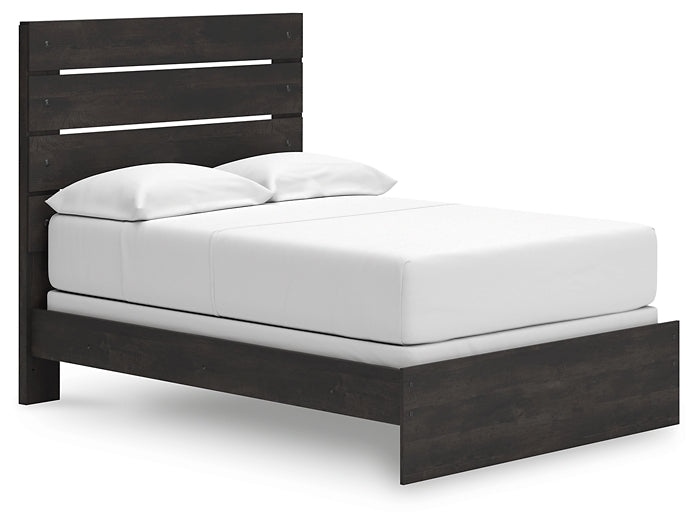Hollivern Full Panel Bed with Mirrored Dresser and Nightstand