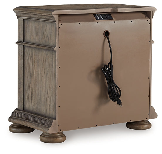 Ardenfield Queen Upholstered Sleigh Bed with Mirrored Dresser and Nightstand