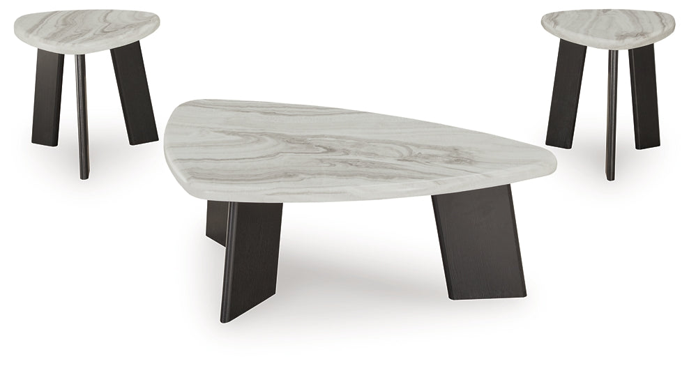 Lilyberg 3-Piece Table Set - Gray/Black