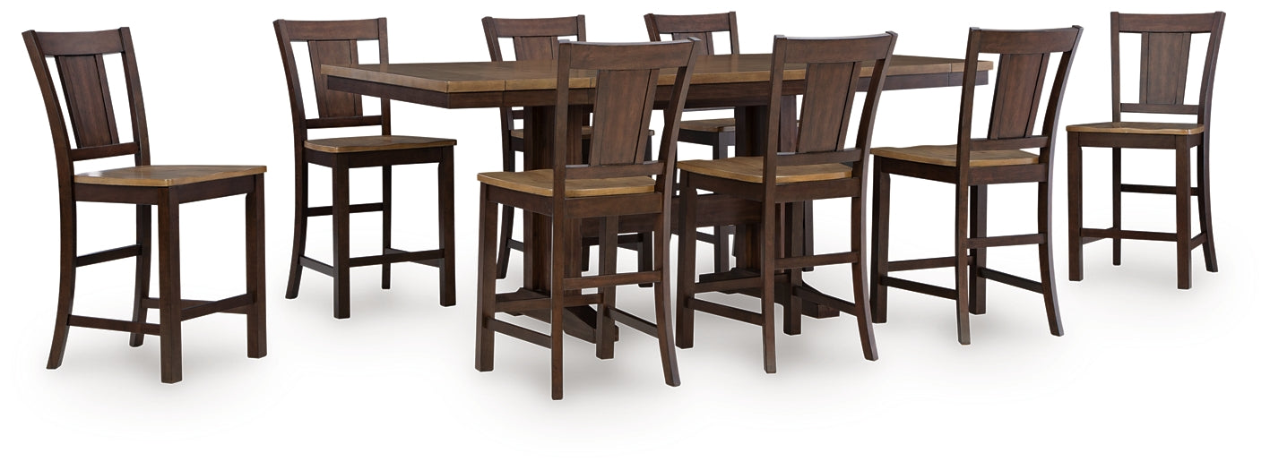 Rylandeen 9-Pc Counter Height Dining Set