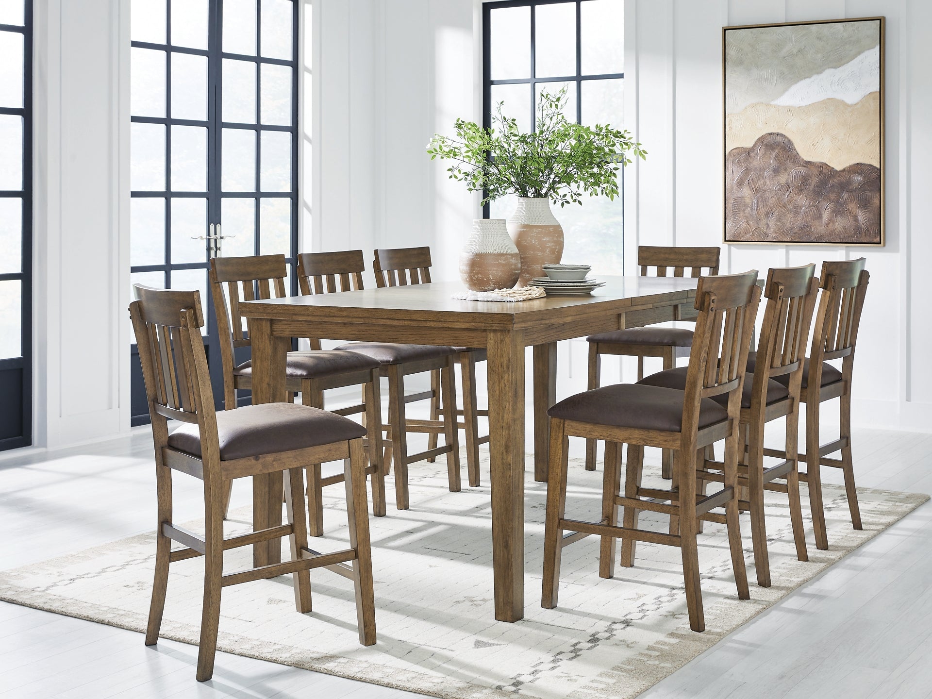 Urbinforte 9-Pc Counter Height Dining Set