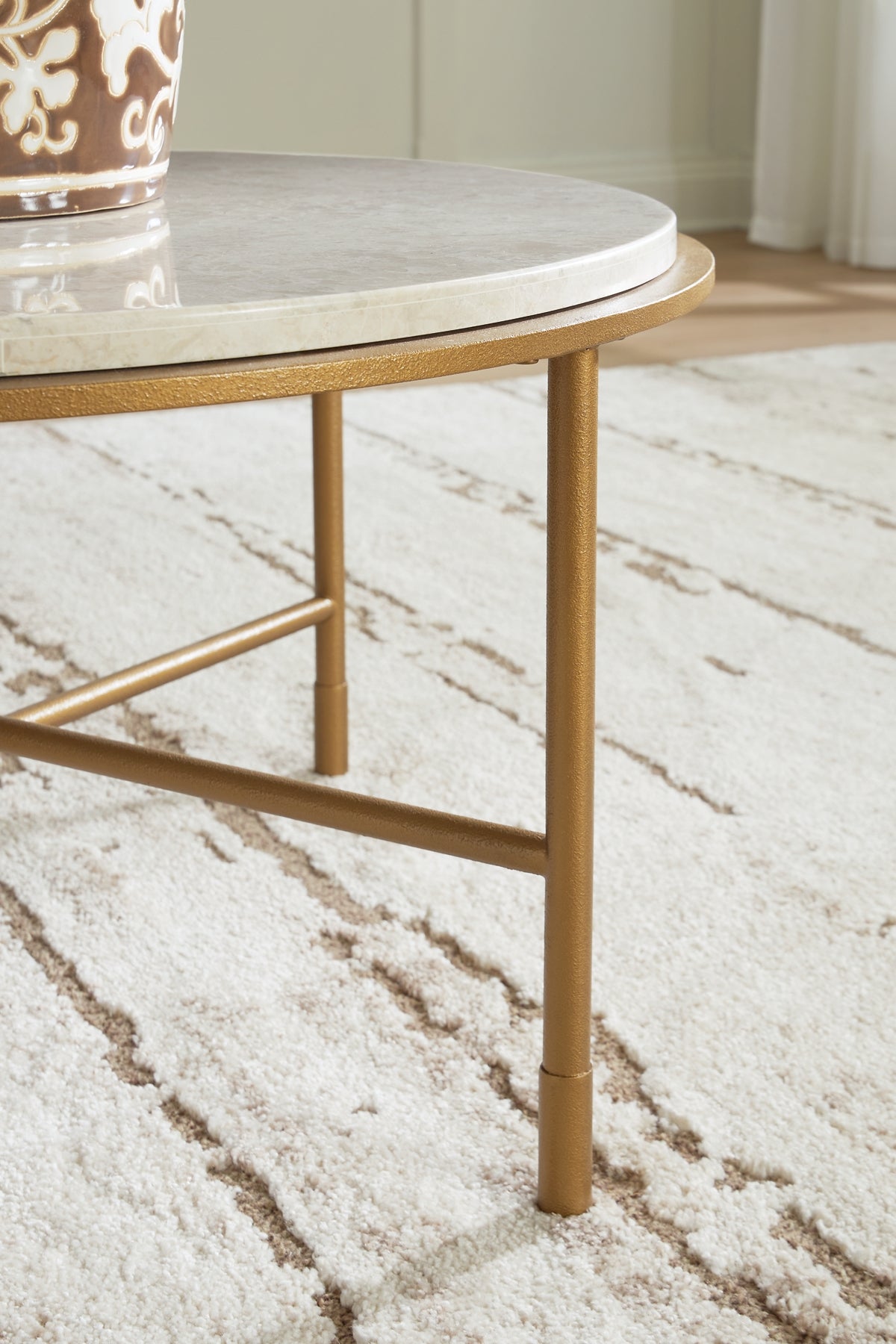 Alben Coffee Table - Antique Gold