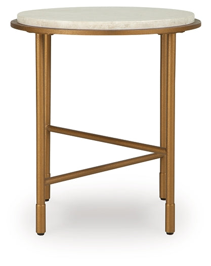Alben End Table - Antique Gold
