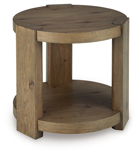 Flangren End Table - Light Brown