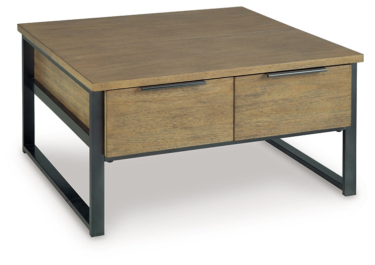 Montia Lift Top Coffee Table - Light Brown