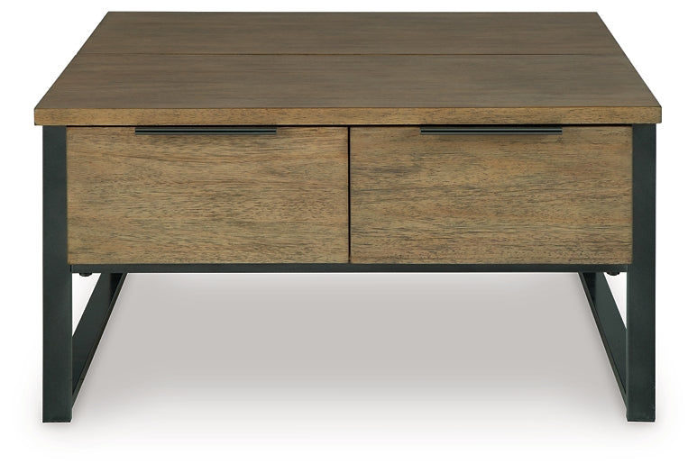 Montia Lift Top Coffee Table - Light Brown