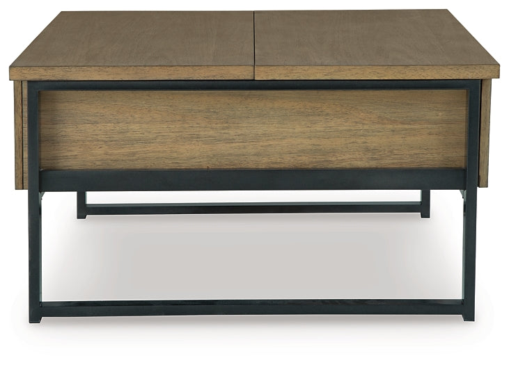 Montia Lift Top Coffee Table - Light Brown