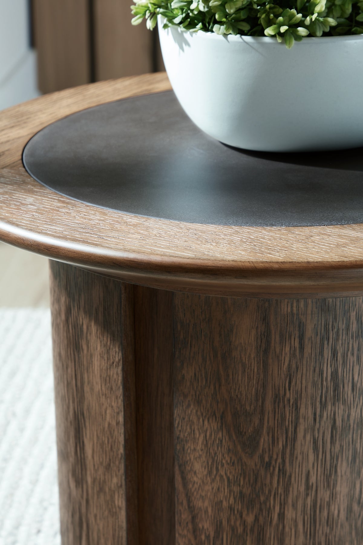 Dontayne End Table - Warm Brown