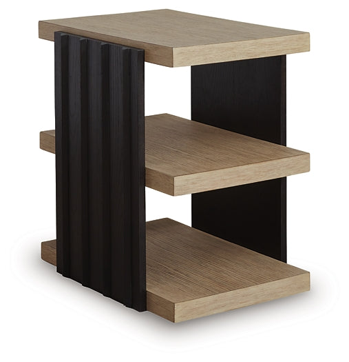 Rylandyn End Table - Black/Light Brown