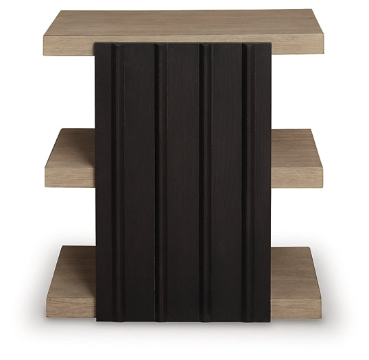 Rylandyn End Table - Black/Light Brown