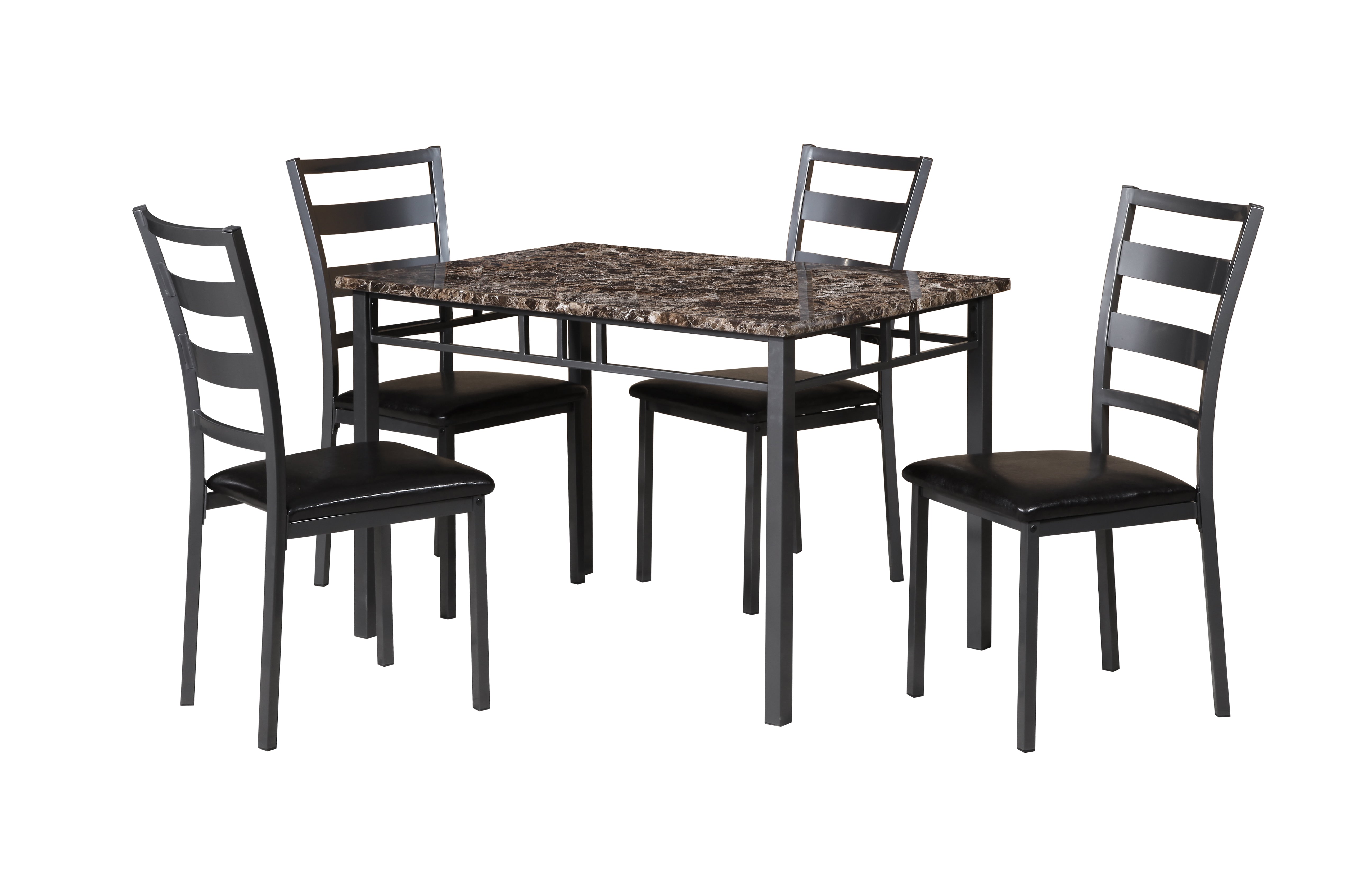 Eden Brown Dining Room Table and Chairs (Set of 5)